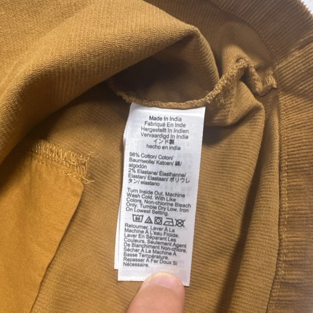 Crewcuts Girls Brown Corduroy A-Line Button Front Skirt Pockets Size 8